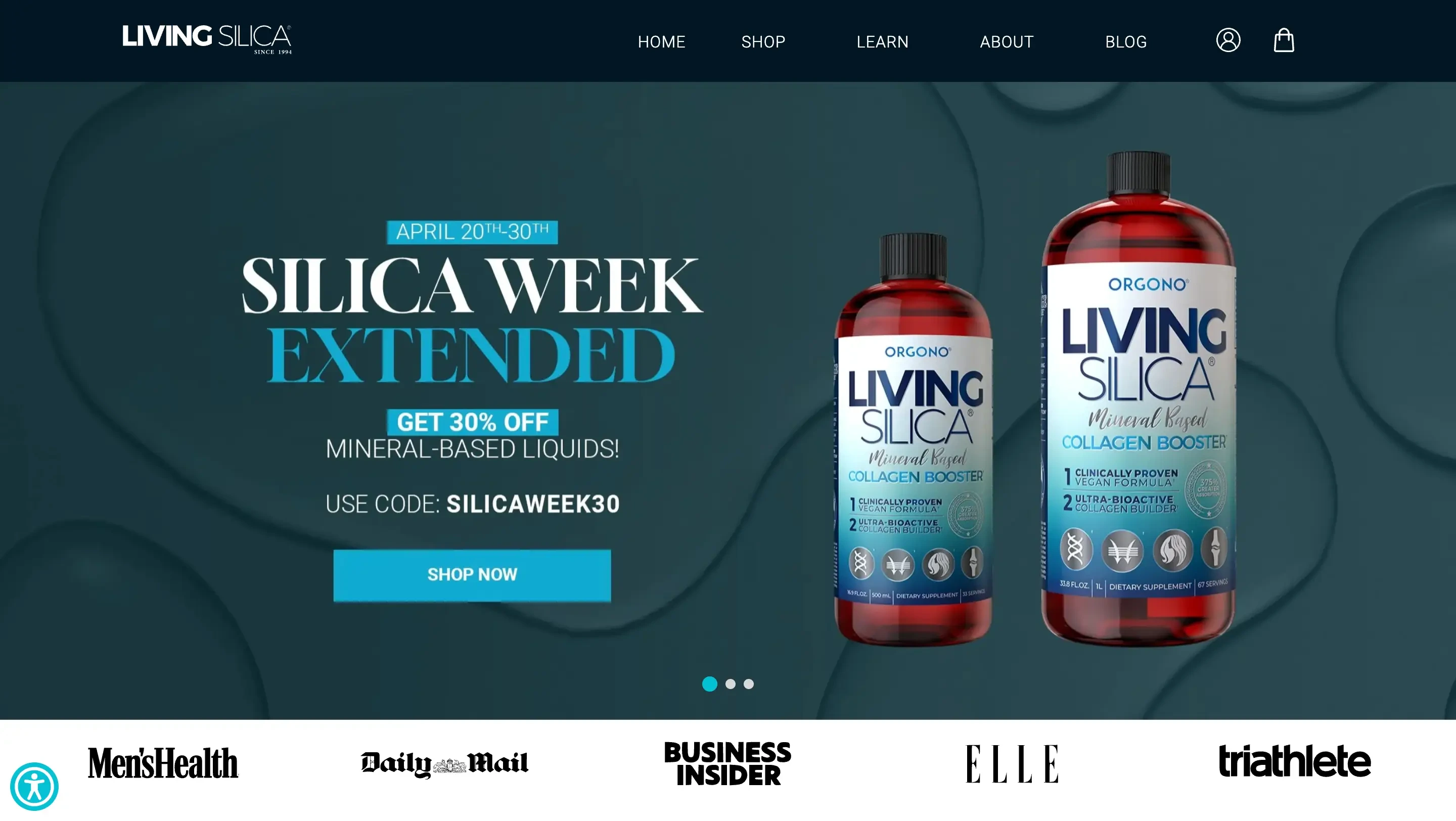 Living Silica homepage